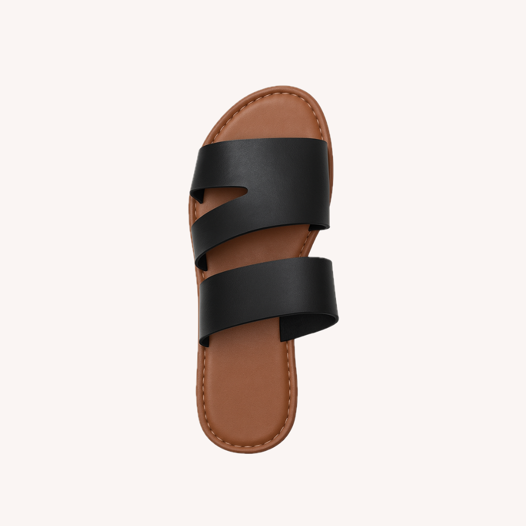 Women's Black Sandals Size 38 Synthetic Minimalist Summer Comfort
