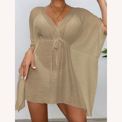 Vêtement de plage léger et résistant au vent pour femmes – Robe de plage pratique en polyester, disponible en S, M, L, XL