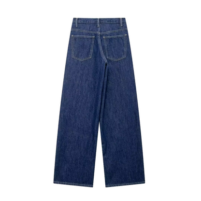 Sac en jean ample pour femme, denim foncé, taille M, 98 % coton, 2 % élasthanne
