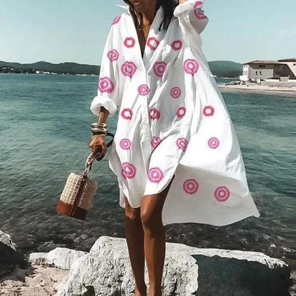 Robe d'été longue blanche élégante pour femme – Sophistiquée et confortable pour toutes les occasions