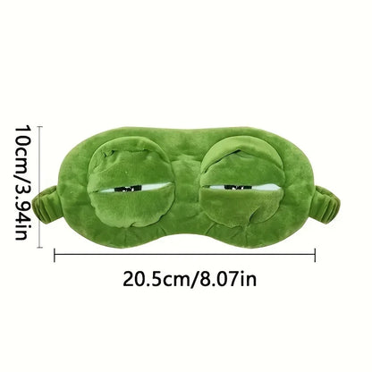 Masque de sommeil grenouille 3D - Douce ombre pour les yeux en dessin animé pour voyage et bureau
