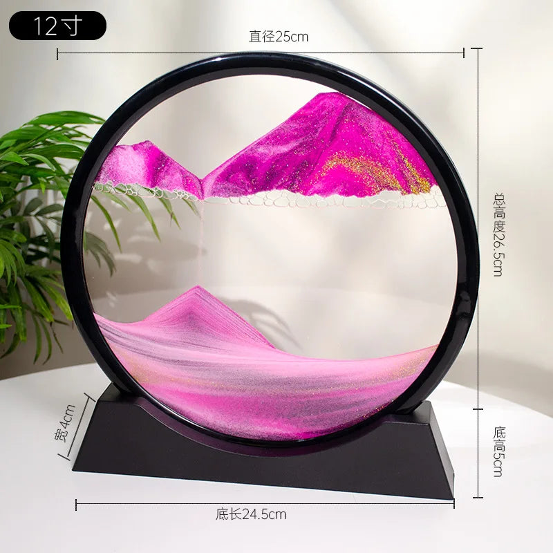 Ornement de bureau en peinture de sable mouvant 3D – Décoration écologique pour la maison, salon