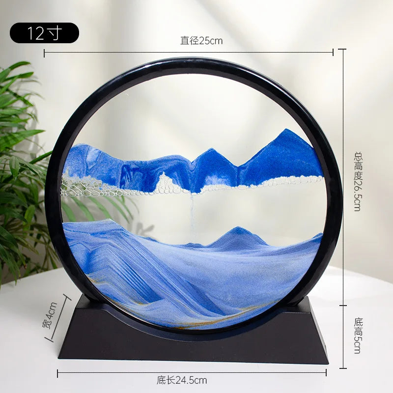 Ornement de bureau en peinture de sable mouvant 3D – Décoration écologique pour la maison, salon