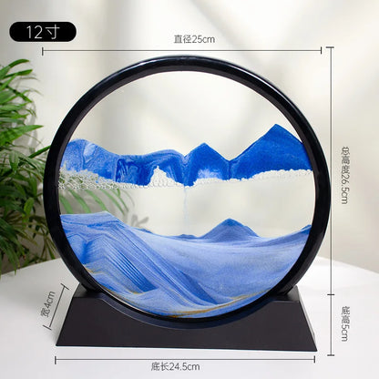 Ornement de bureau en peinture de sable mouvant 3D – Décoration écologique pour la maison, salon