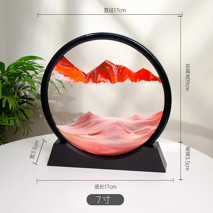 Ornement de bureau en peinture de sable mouvant 3D – Décoration écologique pour la maison, salon