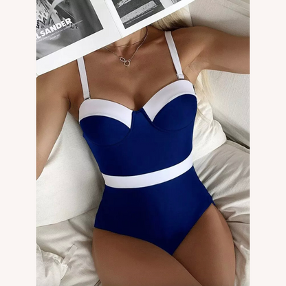 Maillot de bain une pièce pour femme, dos nu avec encolure en cœur et détail ceinture – Élégant et confortable