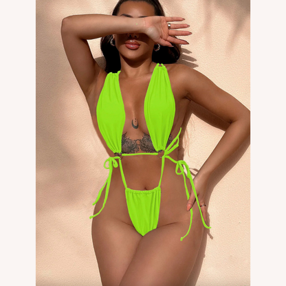 Maillot de bain une pièce pour femme avec anneau – Style bohème avec découpe et dos croisé, confort optimal pour la plage et la piscine