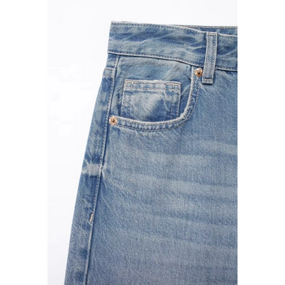 Jean évasé bleu pour femme Taille 38 Coton extensible