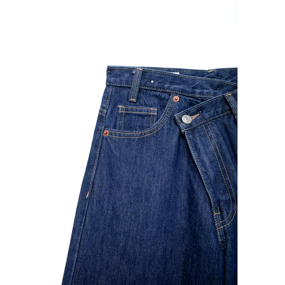 Sac en jean ample pour femme, denim foncé, taille M, 98 % coton, 2 % élasthanne