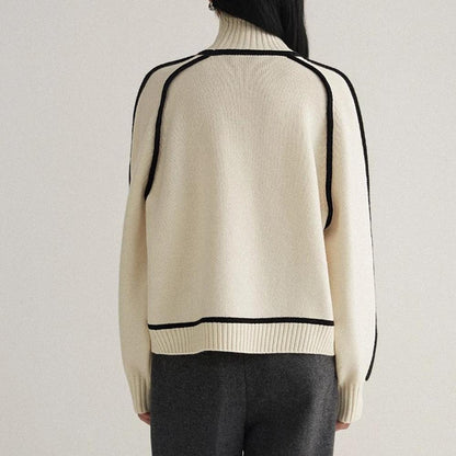 Pull de Noël pour femme à col roulé surdimensionné en maille douce – Confort et élégance pour l'hiver