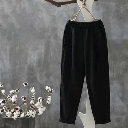 Pantalon fluide en lin pour femme, coupe élégante et confortable – Pantalon léger pour un look décontracté
