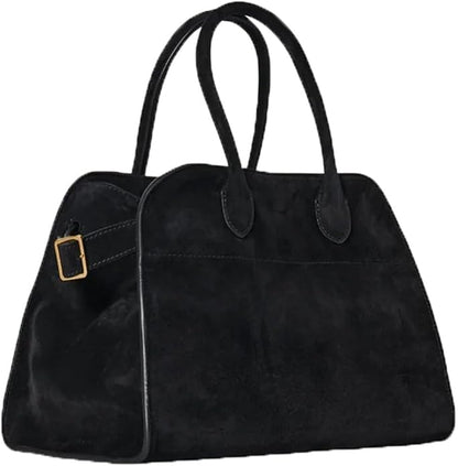 Sac à main en cuir suédé végétalien pour femme – Sac d'épaule élégant et pratique pour un usage quotidien, dimensions 38x28x23 cm