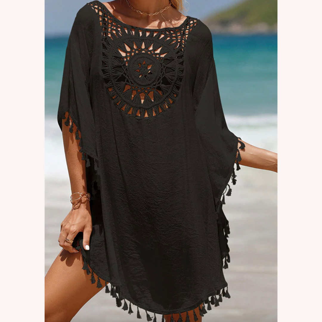 Tunique de plage en crochet pour femmes – Style bohème, coupe ample, tissu doux et respirant