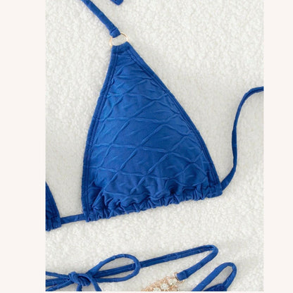 Bikini à chaîne en diamant pour femmes avec détails en strass – Maillot de bain d'été bohème chic