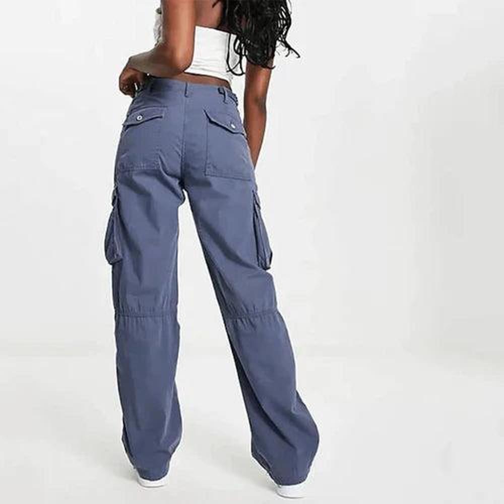 Pantalon cargo élégant pour femme avec poches pratiques et taille ajustable – Confort et style contemporain