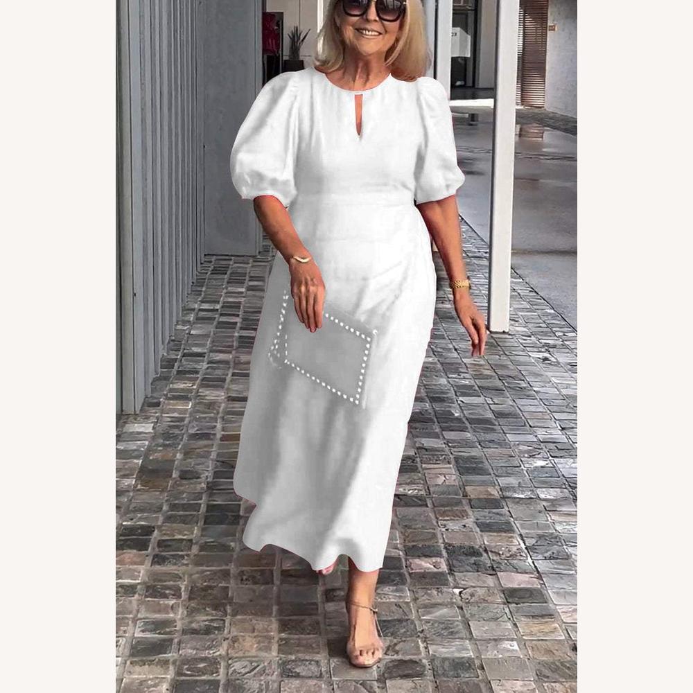 Long Dress Women in Cotton and Linen – Elegant and Comfortable for Summer, Fluid Cut, Ideal for All Occasions