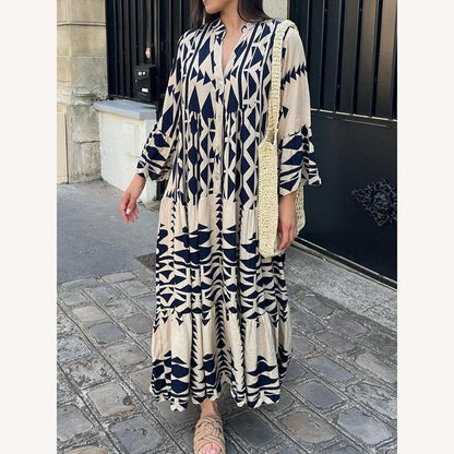 Robe longue aérée pour femme en tissu léger – Confort élégant pour l'été et le soir