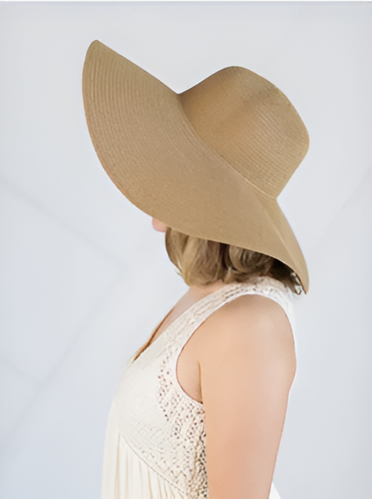 Lightweight Summer Straw Hat for Women with Adjustable Sun Protection 54-58 cm – Ideal for Beach and Summer Outings