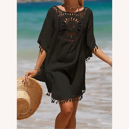 Tunique de plage en crochet pour femmes – Style bohème, coupe ample, tissu doux et respirant