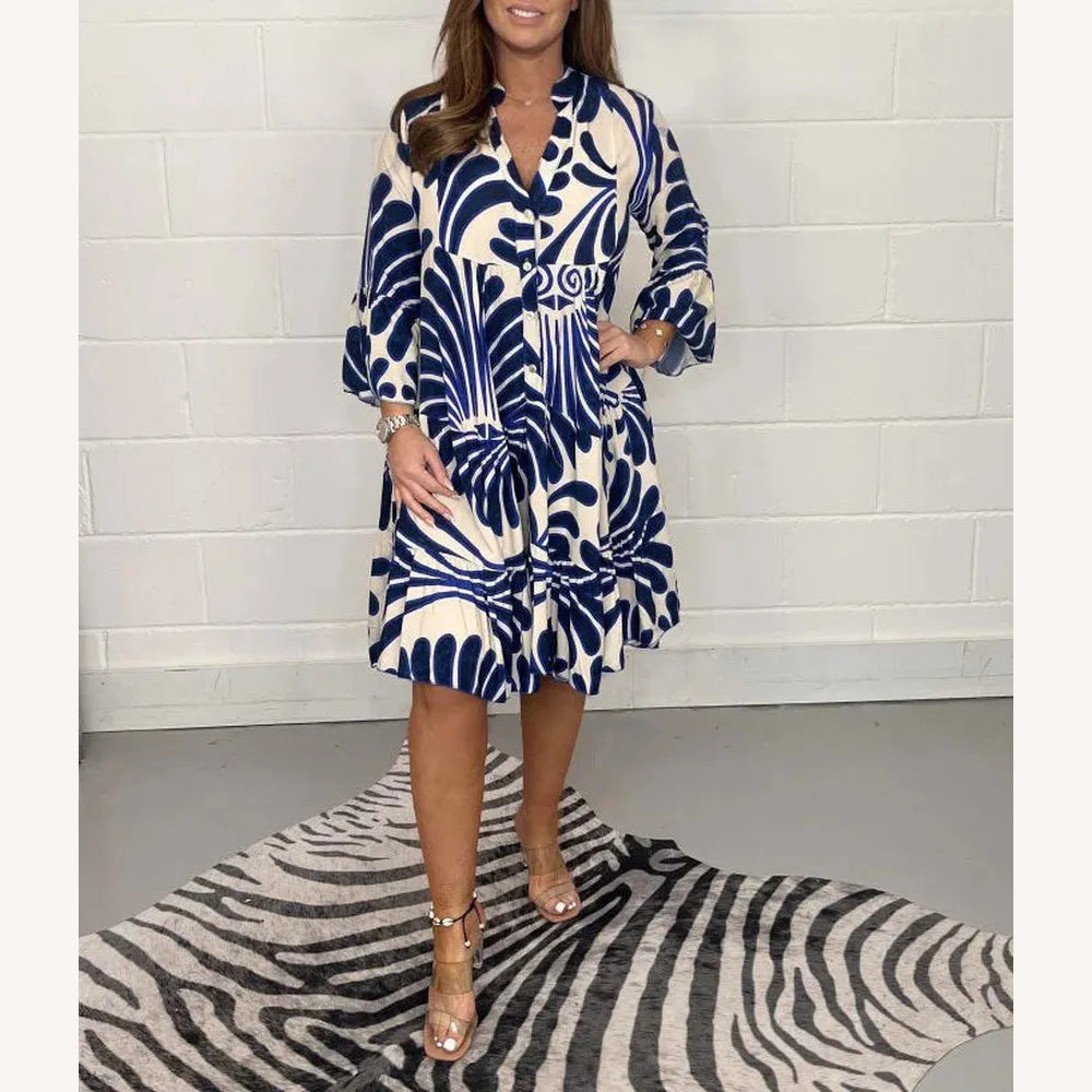 Robe longue d'été pour femmes élégante avec motif floral - Tissu léger et confortable pour l'été