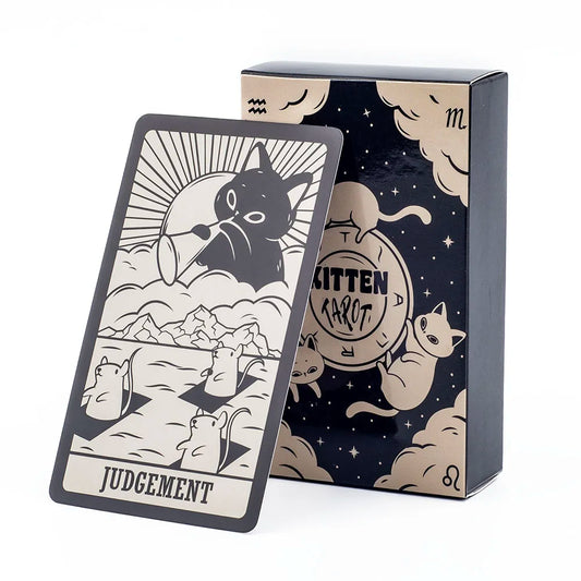 78-Card Kitten Tarot Deck for Divination and Family Entertainment