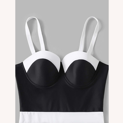Maillot de bain une pièce pour femme, dos nu avec encolure en cœur et détail ceinture – Élégant et confortable