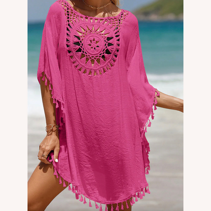 Tunique de plage en crochet pour femmes – Style bohème, coupe ample, tissu doux et respirant