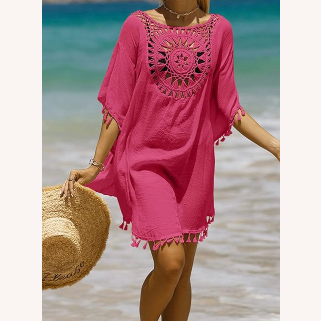 Tunique de plage en crochet pour femmes – Style bohème, coupe ample, tissu doux et respirant