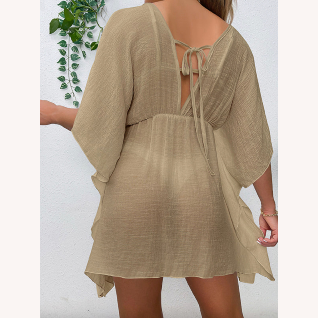 Vêtement de plage léger et résistant au vent pour femmes – Robe de plage pratique en polyester, disponible en S, M, L, XL