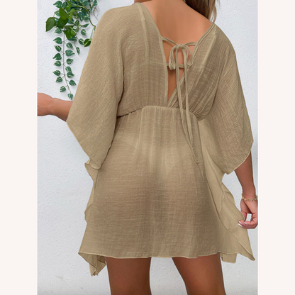 Vêtement de plage léger et résistant au vent pour femmes – Robe de plage pratique en polyester, disponible en S, M, L, XL