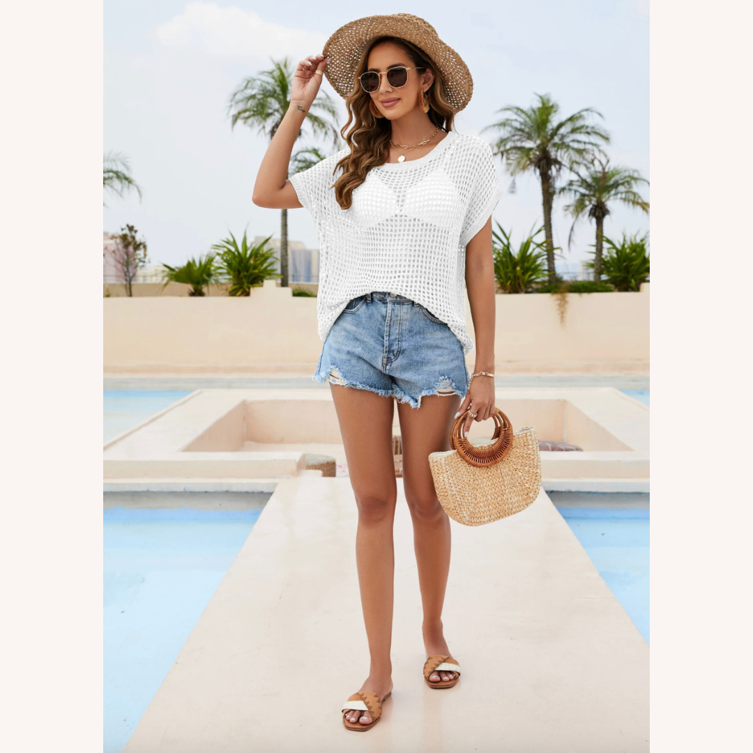Blouse ample bohème chic pour femme avec manches chauve-souris – Tunique élégante et confortable pour l'été