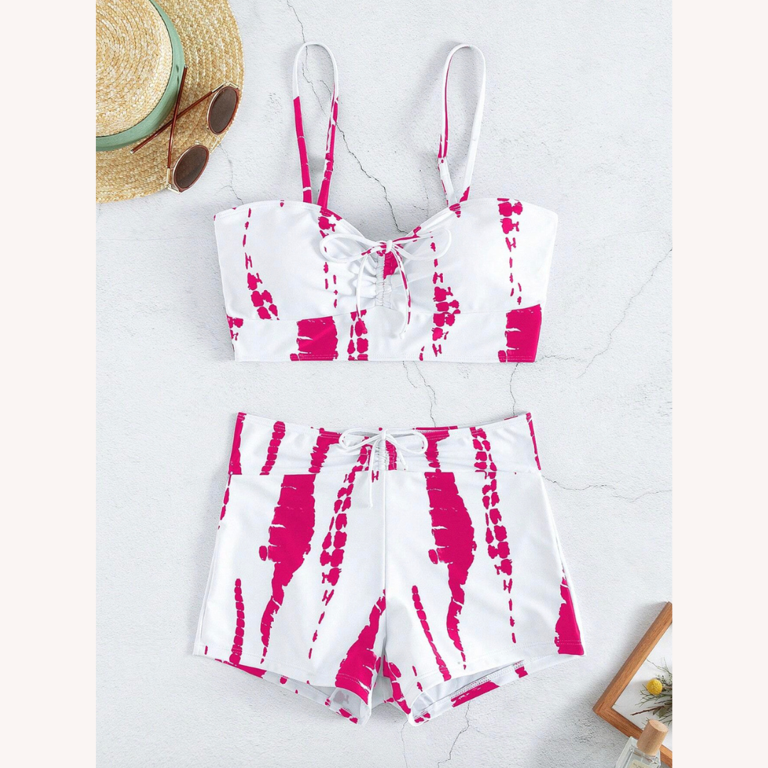 Women's Boho High Waist Lace Swimsuit – Elegance and Comfort at the Beach