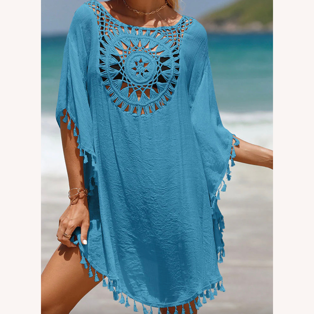 Tunique de plage en crochet pour femmes – Style bohème, coupe ample, tissu doux et respirant