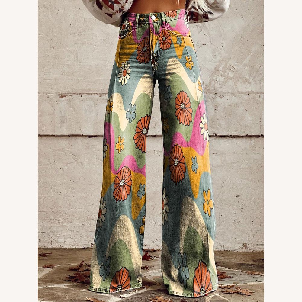Variant image for Pantalon Large Fluide Femme en Tissu Léger – Chic et Confortable pour l'Été, Disponible en Plusieurs Couleurs-25
