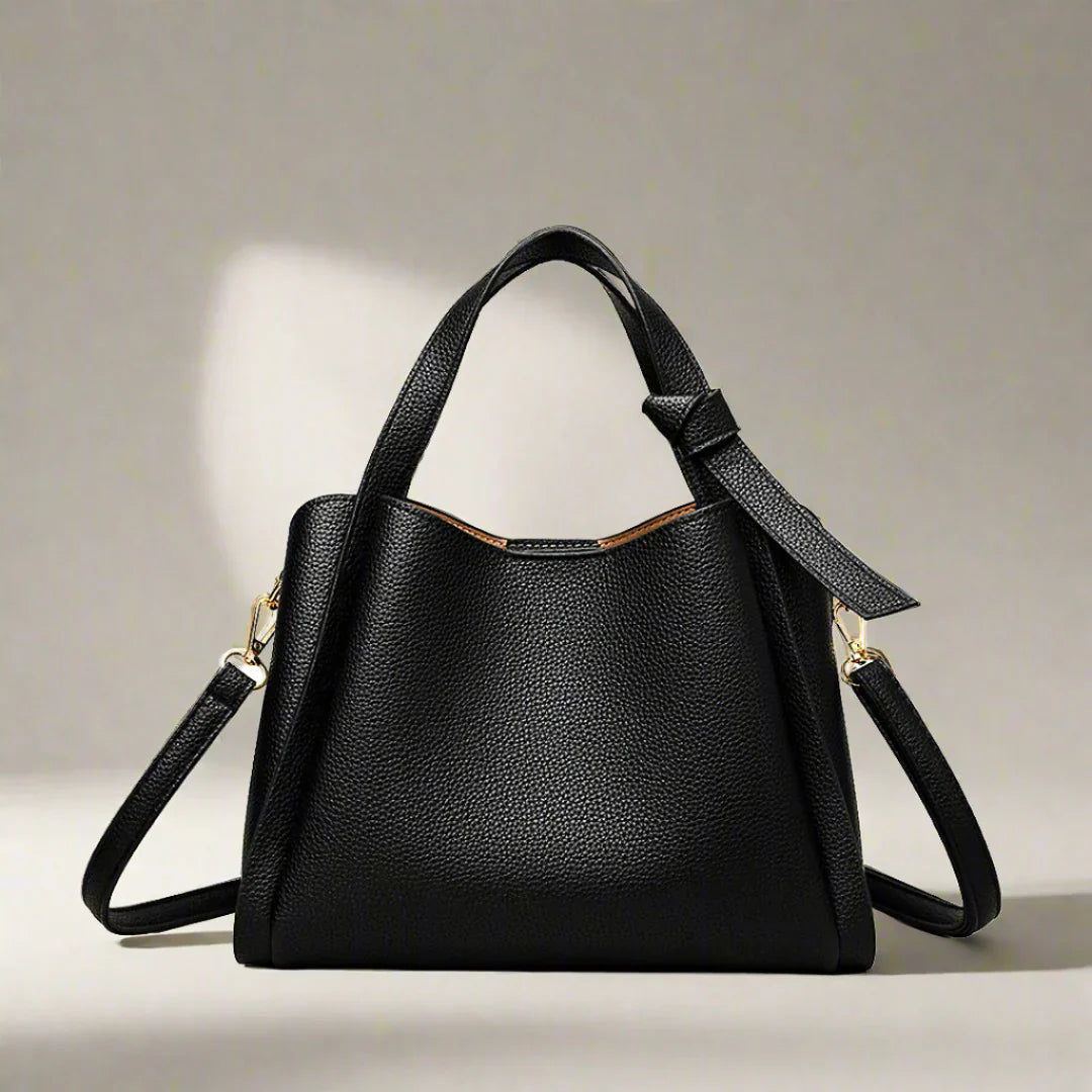 Sac à épaule Sophie pour femme en cuir synthétique - Élégant, pratique, bandoulière réglable, intérieur spacieux - Noir