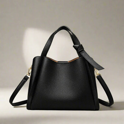 Sac à épaule Sophie pour femme en cuir synthétique - Élégant, pratique, bandoulière réglable, intérieur spacieux - Noir