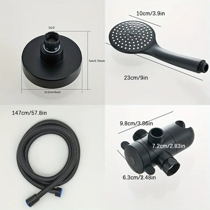 AquaFlow Shower Set | High-Pressure Handheld with Long Hose