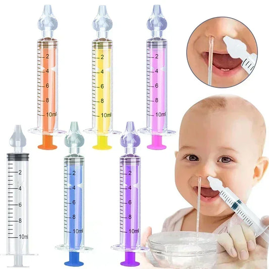 Reusable Silicone Nasal Aspirator for Baby - 10 ml Cleaning Syringe
