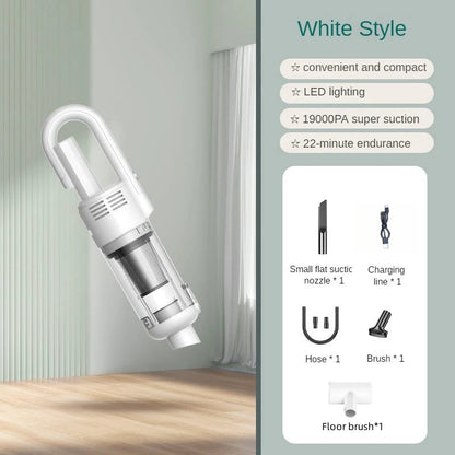 Powerful Cordless Handheld Vacuum Cleaner 19,000 Pa with Quadruple Filtration and LED Lighting – Home and Car Cleaning