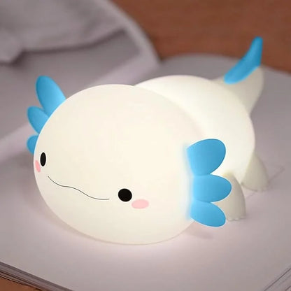 Axolotl Night Light | Soft Silicone, Adjustable Brightness