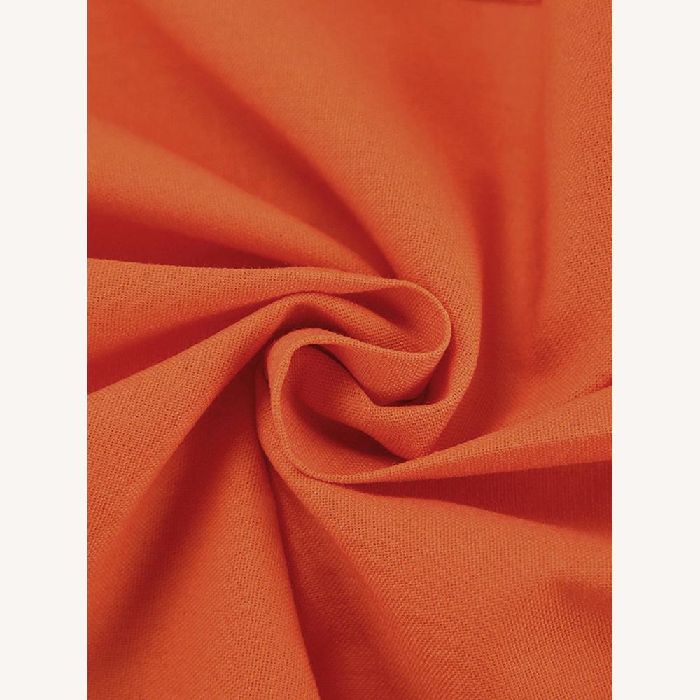 Pantalon fluide taille haute pour femme élégant avec tissu respirant – Orange vif, confort optimal