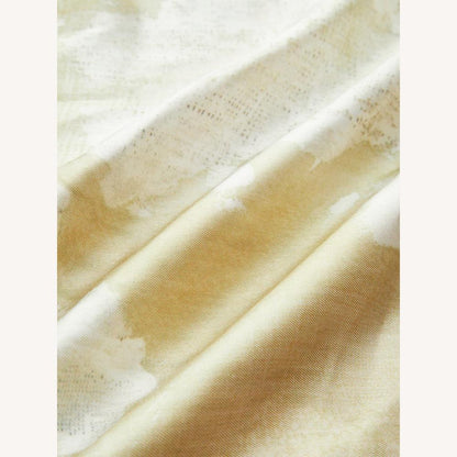 Pantalon fluide élégant pour femme à taille haute avec imprimé floral – Jaune, coupe droite légère et confortable