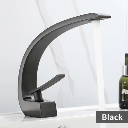 Basil Faucet | Modern Black/Gold Mixer Tap