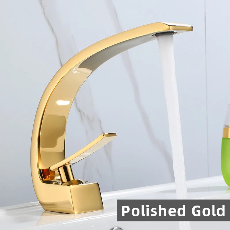 Basil Faucet | Modern Black/Gold Mixer Tap