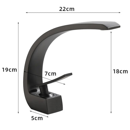 Basil Faucet | Modern Black/Gold Mixer Tap