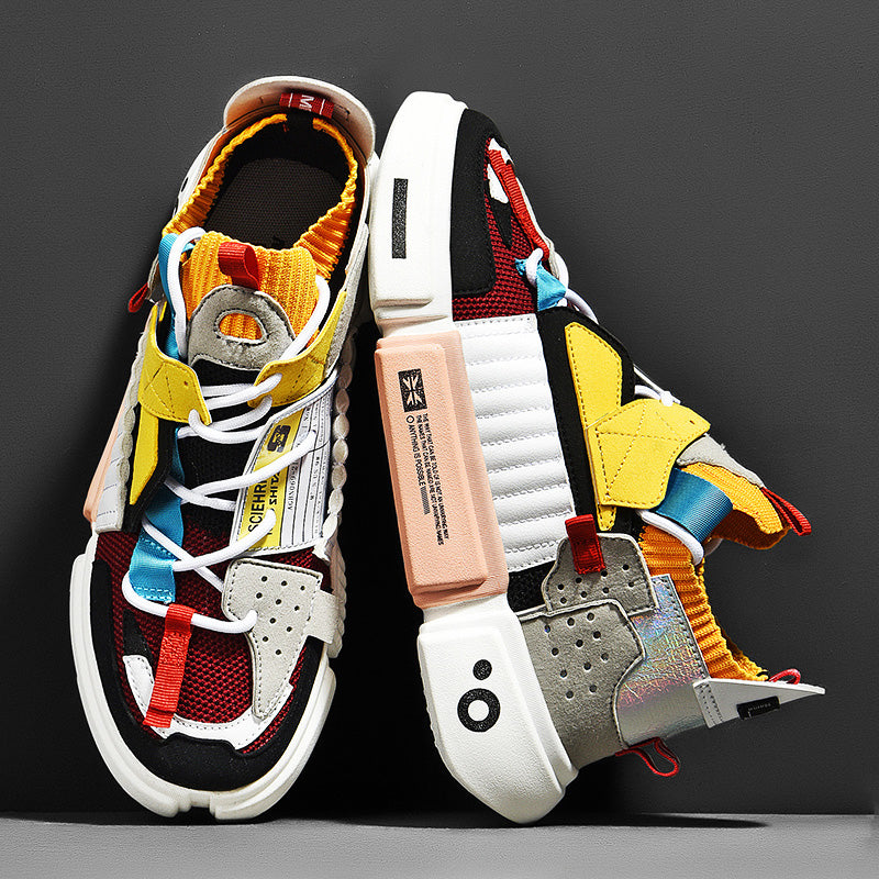Men's Breathable Skater Sneakers - Versatile Streetwear Style, Durable and Lightweight Comfort for Everyday Use