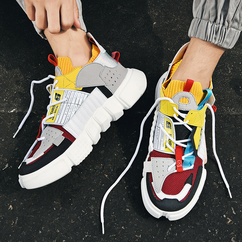 Men's Breathable Skater Sneakers - Versatile Streetwear Style, Durable and Lightweight Comfort for Everyday Use