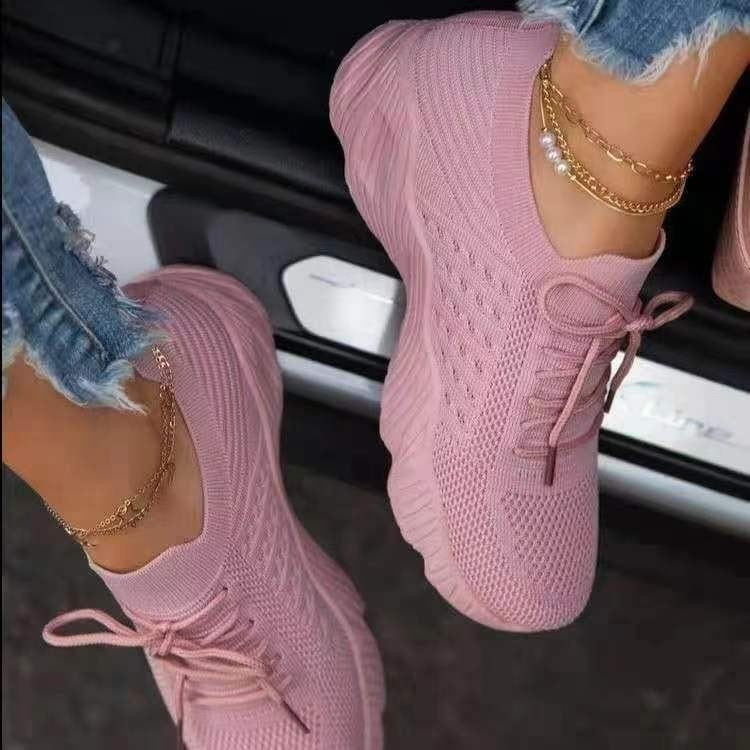 Baskets de soutien pour femmes avec semelle intérieure en mousse à mémoire de forme et semelle antidérapante – chaussures de marche blanches