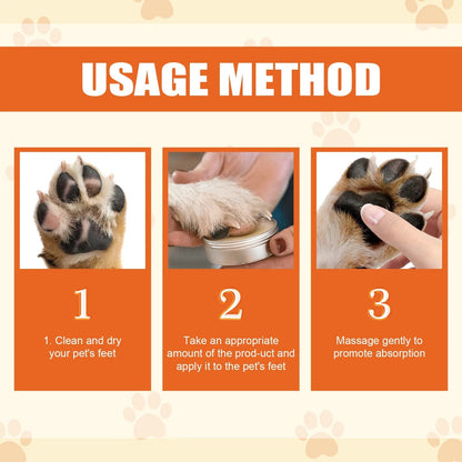 Baume hydratant pour les pattes et le nez des chiens et des chats – Crème réparatrice 50g