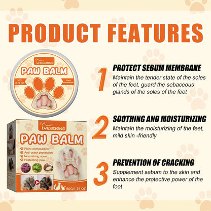 Baume hydratant pour les pattes et le nez des chiens et des chats – Crème réparatrice 50g